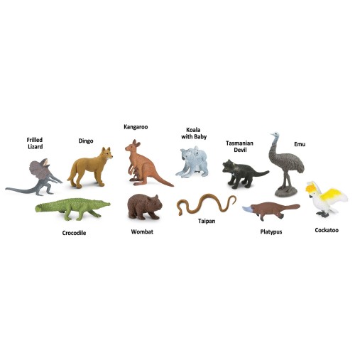 Zwierzęta Australii figurki z opisami