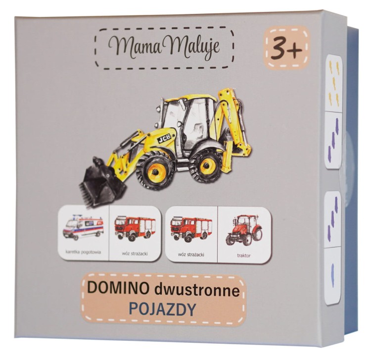 Gra dla dzieci Domino dwustronne Pojazdy
